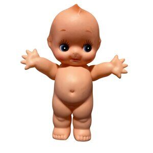 Kewpie Rubber Doll 7 Inch With Blue Eyes & Adorable Expression